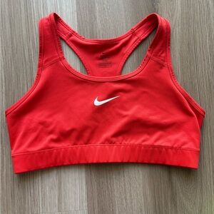 Nike Women's Hot Orange Dri-FIT Medium Support Sports Bra